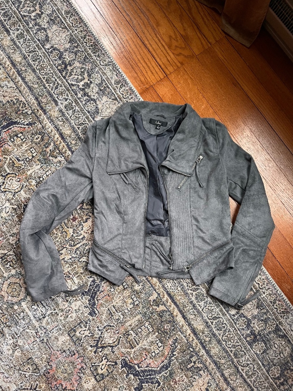 NWOT Lulus Faux Suede Moto Jacket